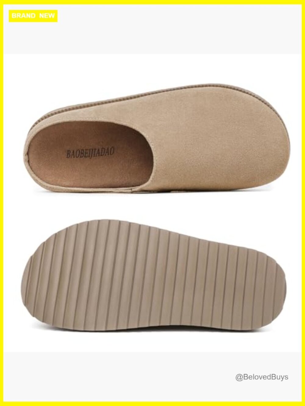 Genuine Suede Platform Clogs Arch Support Mules Slip On Round Toe - Picture 5 of 6